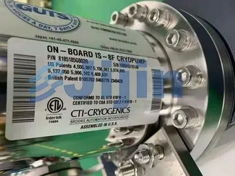 Used CTI ON-BOARD 8F CRYOPUMP, PN: 8185185G002R Used CTI ON-BOARD 8F CRYOPUMP, PN: 8185185G002R